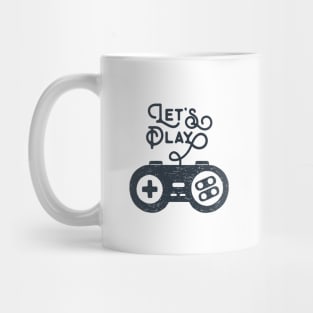 Let's Play. Joystick. Motivational Quote. Fun Mug